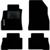 QUEMAR Tappetini Auto compatibili con Nissan Juke I 2010-2019 / Kit Tappeti Moquette e Gomma su Misura (Set 2 Anteriori + 2 Posteriori) / Ricami e Colori Personalizzati (Bordo Nero, 1 Ricamo)