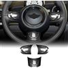 KUNGKIC In fibra di carbonio dura per auto, cornice del volante, cornice dei tasti del volante, adesivo decorativo per interni, compatibile con MINI Cooper R55 R56 R57 R60 Countryman Clubman accessori