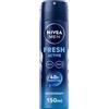 NIVEA (BEIERSDORF SpA) Nivea Men Fresh Active Deodorante Spray 150 ml, Deodorante antitraspirante uomo per 48 ore