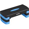 SPORTNOW Stepper Fitness Aerobico 3 Livelli, Altezza Regolabile 10/15/20 cm con Rialzi, Superficie Antiscivolo, 68x29x20 cm, Blu | Aosom Italy