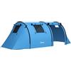 Outsunny Tenda da Campeggio per 3 Persone con Finestre, Gancio e Borsa per il Trasporto, Impermeabile 3000 mm, 470x220x150 cm, Celeste | Aosom Italy