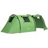 Outsunny Tenda da Campeggio per 3-4 Persone Robusta e Impermeabile, Tenda Familiare con Camera da Letto e Soggiorno, Verde Scuro | Aosom Italy