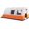 Outsunny Tenda da Campeggio Familiare fino a 6 Persone con Aree Separate, Impermeabile, Bianco Crema | Aosom Italy
