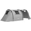 Outsunny Tenda da Campeggio per 3 Persone con Finestre, Gancio e Borsa per il Trasporto, Impermeabile 3000 mm, 470x220x150 cm, Verde | Aosom Italy