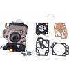 UYTGFO Misura for Kawasaki TH23 TH26 TH34 Kaaz OleoMac BV162 23CC 25CC 26CC Trimmer 33CC 35CC Ventilatore Carburatore(Black)