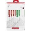 PB Swiss Tools Set di cacciaviti Phillips Pozidriv PB 1568.CBB | 100% Swiss Made | Set di 6 cacciaviti con impugnatura classica