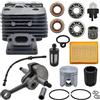 UYTGFO Adatto for Stihl FS120 FS200 FS250 Kit di ricambio for motore, cuscinetto e paraolio for decespugliatore, cilindro da 35 mm, pistone e albero motore.