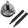 plplaaoo K01 50 Mandrino a Scorrimento Mini Manuale per la Lavorazione del Legno Mandrino ad Alta Precisione Centraggio a 3 Griffe Montaggio Filettato per Tornio Fresatrice Metalli Non