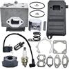 UYTGFO Misura for Stihl SR340 SR400 SR420 BR320 BR400 BR340 BR380 BR420 Soffiatore for foglie 4203-020-1201 Kit silenziatore di scarico cilindro 46mm