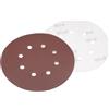uxcell sourcingmap 10 dischi abrasivi da 17,8 cm, 8 fori, grana 150, carta vetrata floccata casuale orbitale carta vetrata