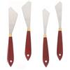 ULTECHNOVO Coltelli da Pittura e Tecniche di Miscelazione Set 4 in Inossidabile Manico in Legno Ergonomico, per Pittura per Principianti