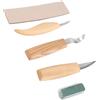 Generic Strumenti per Intagliare il Legno, Strumenti per Intagliare il Linoleum Coltelli per Intagliare il Legno Kit per Intagliare il Legno 5 Pezzi Scalpelli per Incisione su Legno a
