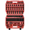 Casoman - Set di 70 bussole a percussione da 1/2, SAE e metrica da 5/16-1-1/4, 8-24 mm, attacco superficiale/profondo con mano a punta, barra di prolunga e adattatori