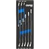 Capri Tools Set di chiavi a cricchetto reversibili a 120 denti, serie XL lunga, 12 punte, 5/16 a 3/4, SAE, 8 pezzi con vassoio da meccanico