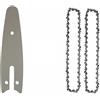 ZHLWei Piastra guida for catene for motoseghe elettriche Mini catena for motosega in acciaio Attrezzi da giardino Set di sostituzione lama accessori 4 pollici 6 pollici