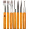 GrecoShop Cacciaspine/Scalpelli/Bulini cromo vanadio set 7 pz