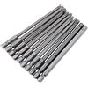 Fafeicy BST Inserti per Cacciavite Magnetici, 10 Pezzi 1/4 Pollici Codolo Esagonale 100mm Set di Punte Lunghe, con Intaglio + Croce + Testa Esagonale