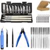 Generisch Kit di stampa 3D, strumenti per stampante, strumenti professionali per sbavare e pulire, con pinzette, strumento di sbavatura e pinza per completare la stampa 3D, portatile