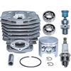 DORFEY Adatto for h-u-s-q-v-a-r-n=a 254 154 XP 254XP 238 Motosega Parte Candela Valvola di decompressione Cuscinetto Cilindro Pistone 45mm Kt