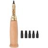 Mavaol Set di punzoni per foro in pelle Mavaol, 6 dimensioni (1,5 mm 4 mm), strumento di punzone in ottone, manico in legno ergonomico, preciso e confortevole, per artigiani fai -da -te