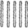 Zorlun Catene da 4/6/8 pollici e barra di guida Mini catene in acciaio Lama for sega elettrica Utensile elettrico Accessorio for Sostituzione Taglio del legno(5pc 4inch Chain)
