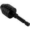 Uinfhyknd 0,3 - 8 mm 1/4 Keyless mandrino cacciavite avvitatore a percussione adattatore gambo esagonale trapano Grinder Quick Change adattatore converti-nero