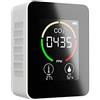 YWBL-WH 400-5000ppm Rilevatore di CO2 con Schermo a Colori LCD, Monitor per la qualità Dell'aria Interna per il Magazzino di Laboratorio Serra Domestico (WHITE)