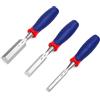 ArhaR Set di scalpelli da 3 pezzi Set di utensili manuali per scalpelli con lama in acciaio per muratura