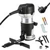 WYFQL-JYO Trimmer Manuale Elettrico per Legno 6 velocità Lavorazione del Legno Incisione Scanalatura Rifilatura Macchina per Intagliare A Mano Router per Legno 2000W 1/4 8 Mm (Colore : Nero) (Nero)