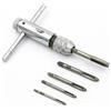 cskky Set di 5 maschi metrici, punte for trapano, set utensili manuali, M3-M8, punta a spirale for macchina, for filettatura e filiere, metallo legno .oth
