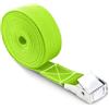 HLHLH Cinghie di fissaggio con fibbia da 1 m/2 m for auto, moto, bici, corda traino in metallo, cricchetto resistente for bagagli(Light Green,1m)