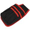 WAHEWUD Borsa per Attrezzi Hardware, Organizzatore di Attrezzi Hardware Comodamente con Tasche Multiple Indipendenti Grande Capacità, Cintura in Vita Regolabile per Elettricisti (Red Border)