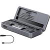 FACULX HS-02 Smart Saldatore Mobile Workbench Storage Box Set, CNC Metal Shell 0.96 Pollice Schermo a Colori DC9-24V per Riparazione Elettronica (HS-02B alto)