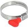 Delock Fascetta stringitubo in acciaio inox 400 SS con dado ad ala 40-60 mm, 5 pezzi, rosso