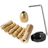 Josenidny Set di 9 pinze per mandrini, 0,5-3 mm, con morsetto per mandrino da 3,17 mm, per raccoglitori di punte in rame, set di attrezzi