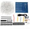 Baxnore Kit luminoso cubo 3D con circuito stampato a blu bianco super luminoso e super luminoso per cubi, facile da saldare con cuscinetti allargati per la decorazione a casa
