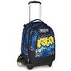 Seven Trolley Scuola Jack 3 Ruote Detach, Blu Giallo, Zaino Con Carrello Sganciabile Da 37 L, Tasca Borraccia, Zainetto Staccabile, Zaino scuola Elementare e Media, Zaino Bambino