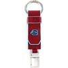 Piquadro PC3751B2/R Blue Square Portachiavi, Rosso
