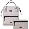 Cabaïa - Zaino Adventurer Alger - Mini 10L - Idrorepellente - scomparto per PC fino a 10,5″ - 2 tasche intercambiabili - Vegan certificato - Zaino da viaggio, lavoro e scuola - Beige