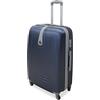 ORMI Set 3 Valigie Trolley Rigido Piccolo Medio Grande 4 RUOTE Valigia in ABS (Blu)
