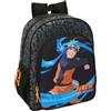 safta Naruto - Zaino scuola per bambini, adatto a carrozzina, ideale per bambini in età scolare, comodo e versatile, qualità e resistenza, 32 x 12 x 38 cm, Nero, M, Casual