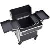 XIAYUHE Beauty - Valigetta per trucchi con 2 scomparti pieghevoli, trolley con chiusura a chiave, 34 x 24 x 41 cm
