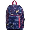 Seven Zaino POINT OUT - LOVE YOUR SOUL, Doppio Scomparto, Tasche multifunzione, Per bambine e ragazze, Scuola e tempo libero