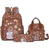 Generico Capybara Backpack, Cartoon School Bag, Kids Travel Bookbag Set, Interactive Matching Pencil Case and Lunch Tote, Cute Style for Girls, Daily Outdoor Use, Classroom Necessary 14.96x11.02x5.12 Inches
