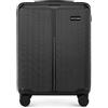WITTCHEN Stripes Line Valigia da cabina 55 × 39 × 20 cm (M) | (36 L), ABS rigido, 4 ruote 360° e lucchetto combinazione | Trolley bagaglio a mano formato, Ryanair/ITA Airways - Colore: Nero