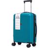 R.Leone Valigia da 1 Fino a Set 3 Bagaglio a mano 55x40x20 Ryanair, Medio, Grande Ultra Strong Antiurto Trolley leggero 8 ruote Polipropilene 9188 (Turchese Chiaro, L Valigia Grande)