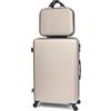 CELIMS - Valigie leggere approvate da più di 100 compagnie aeree per un viaggio in tutta sicurezza, champagne, Grande 75 cm + Vanity 14 Pouces