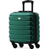 Flight Knight Valigie rigide in ABS leggere a 4 ruote - Bagaglio a mano approvato per oltre 100 compagnie aeree come British Airways, Ryanair e easyJet, valigia da cabina 45x36x20cm