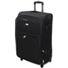 Valigeria.shop ORMI trolley bagaglio a mano da cabina piccolo medio grande extra large XXL 4 Ruote (Nero, L (64x27x41))