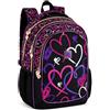 Julian Ross Zaino Scuola Elementare Bambina 43x33x20 cm - Multitasche - Schienale Ergonomico, Spallacci Imbottiti, Tasche Porta Borraccia, Grande Capacità e Design Brillante, Lovely Vibes